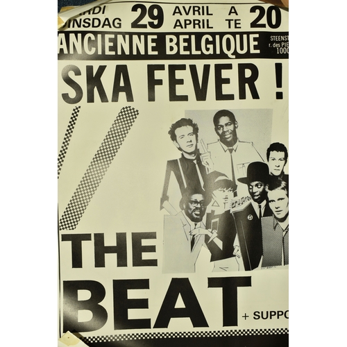 508 - A BOX OLD VINTAGE SKA MUSIC POSTERS to include eight Madness concert posters, two The Specials, one ... 