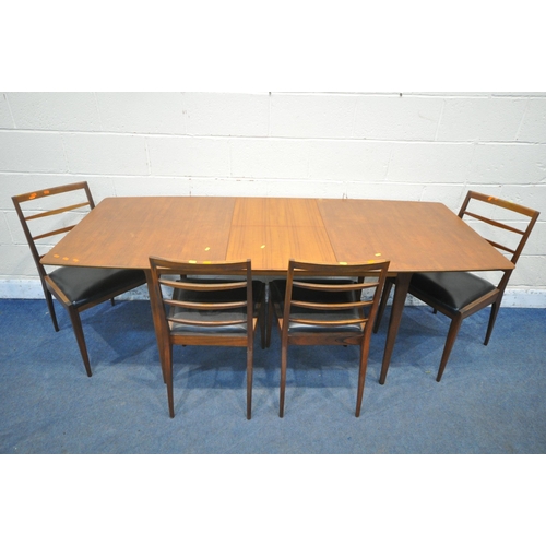 1222 - A.H. McINTOSH & CO LTD, KIRKCALDY, SCOTLAND, A MID CENTURY TEAK DUNVEGAN EXTENDING DINING TABLE, rai... 