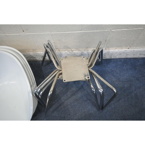 1239 - A SET OF SIX WHITE PEDRALI GLISS TUB CHAIRS, width 59cm x depth 55cm x height 71cm (condition report... 