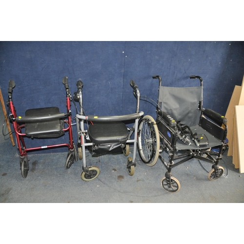 1053 - AN INVACARE WHEELCHAIR with two footrests and two Travelators (3)