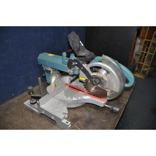 1081 - AN ERBAUER ERB255GS SLIDING COMPOUND MITRE SAW (PAT pass and working)