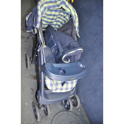 1082 - A GRACCO PUSHCHAIR and a high chair