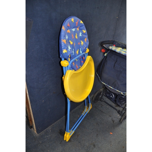 1082 - A GRACCO PUSHCHAIR and a high chair