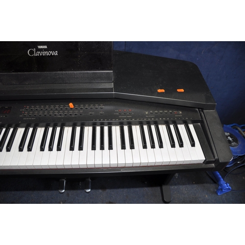 1126 - A YAMAHA CLAVINOVA CVP-20 ELECTRONIC PIANO with Yamaha stool (PAT pass and working, model unkown, no... 