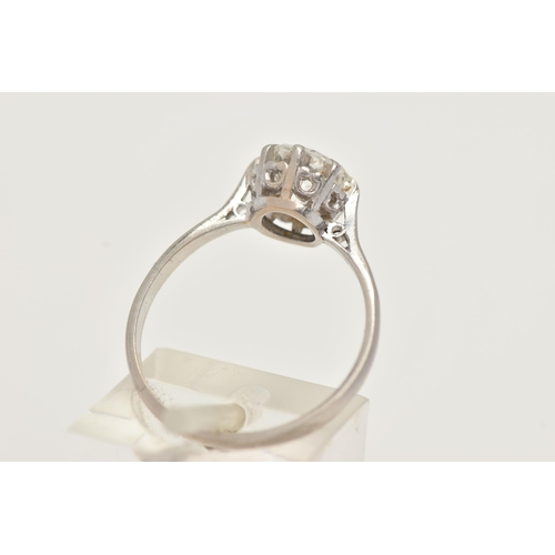 8 - A DIAMOND SINGLE STONE RING, set with a round brilliant cut diamond, within an eight claw setting, t... 