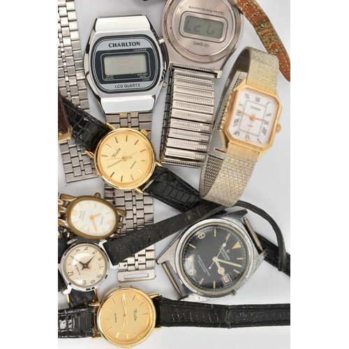 100 - A COLLECTION OF WATCHES, to include approximately sixteen watches, to include a 'Ancre 15 rubis' wri... 