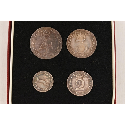 161 - A GEORGE III FOUR COIN CASE MAUNDY SET 1784