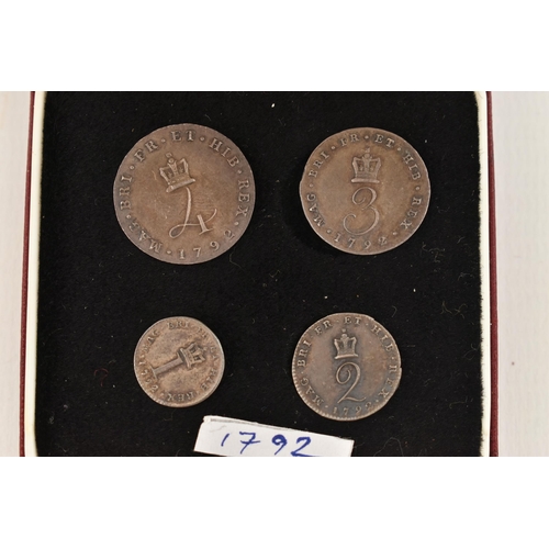 163 - A GEORGE III ROYAL MINT BOXED MAUNDY FOUR COIN SET 1792