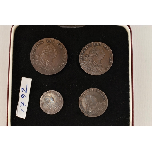 163 - A GEORGE III ROYAL MINT BOXED MAUNDY FOUR COIN SET 1792