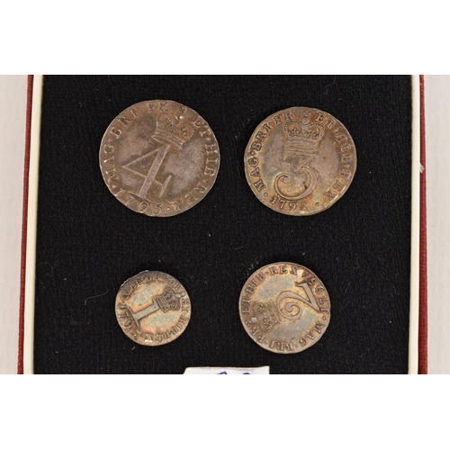 164 - A GEORGE III ROYAL MINT BOXED FOUR COIN MAUNDY SET 1795