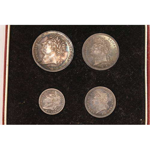 170 - A CASED SET OF GEORGE III 1824 MAUNDY COINS 1824