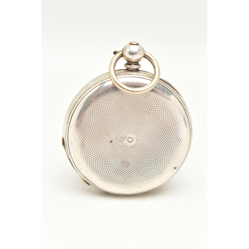 98 - AN EARLY 20TH CENTURY KEY WOUND WHITE METAL POCKET WATCH, the white ceramic dial, with black Roman n... 