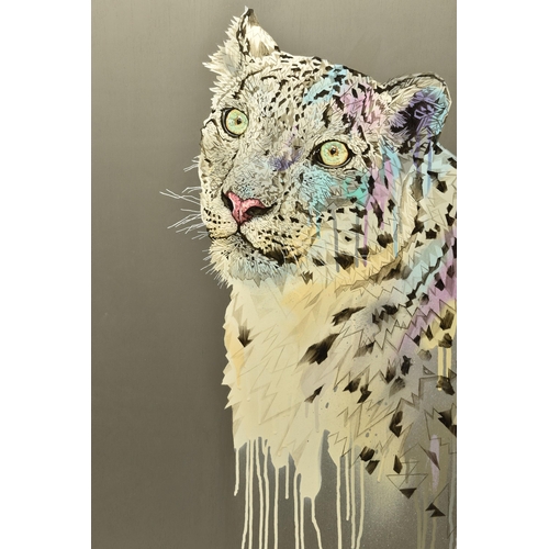 313 - STEPHEN FORD (BRITISH CONTEMPORARY) 'RAINDROPS AND SUNSHOWERS', a contemporary portrait of a Leopard... 