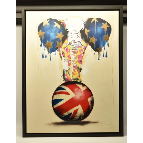 315 - DOM PATTINSON (BRITISH CONTEMPORARY) 'ON THE MARCH', a signed limited edition print on canvas, depic... 