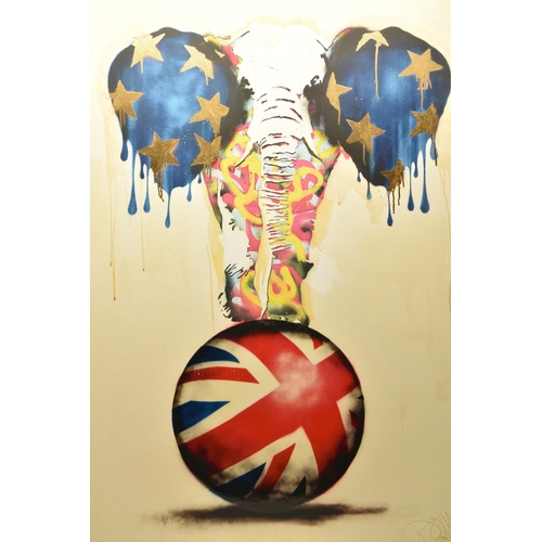 315 - DOM PATTINSON (BRITISH CONTEMPORARY) 'ON THE MARCH', a signed limited edition print on canvas, depic... 