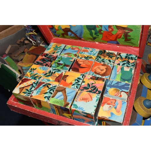 330 - A COLLECTION OF VINTAGE TOYS, to include boxed and unboxed wooden Brio Stacking toys, boxed small wo... 