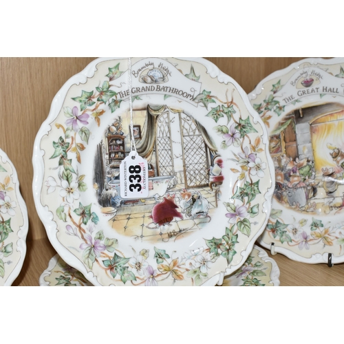 338 - A SET OF FOUR ROYAL DOULTON 'BRAMBLY HEDGE: SECRET STAIRCASE' SERIES PLATES, comprising The Palace K... 