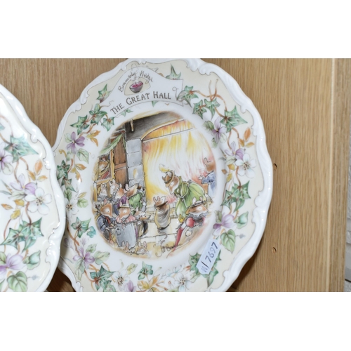 338 - A SET OF FOUR ROYAL DOULTON 'BRAMBLY HEDGE: SECRET STAIRCASE' SERIES PLATES, comprising The Palace K... 