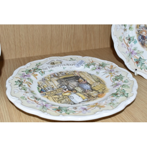 338 - A SET OF FOUR ROYAL DOULTON 'BRAMBLY HEDGE: SECRET STAIRCASE' SERIES PLATES, comprising The Palace K... 