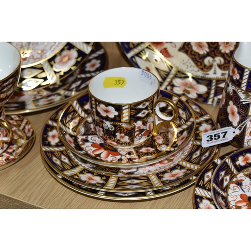 357 - A GROUP OF ROYAL CROWN DERBY IMARI 2451 PATTERN TEAWARE, comprising an early nineteen century dish (... 