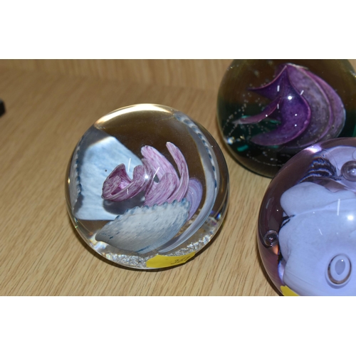 361 - A COLLECTION OF FIVE LIMITED EDITION CAITHNESS GLASS PAPERWEIGHTS, comprising 'Snow trail', 'Vogue' ... 