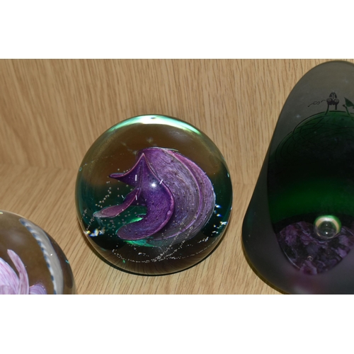 361 - A COLLECTION OF FIVE LIMITED EDITION CAITHNESS GLASS PAPERWEIGHTS, comprising 'Snow trail', 'Vogue' ... 