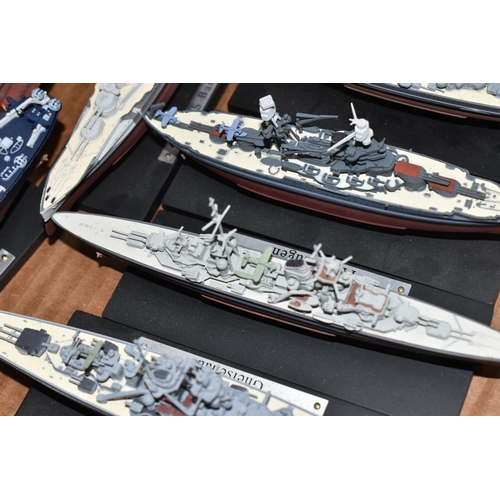 367 - ONE BOX AND LOOSE UNOPENED DEAGOSTINI ATLAS MODEL BATTLESHIPS comprising USS Massachusetts, RM Roma,... 