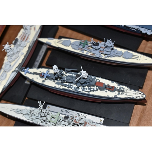 367 - ONE BOX AND LOOSE UNOPENED DEAGOSTINI ATLAS MODEL BATTLESHIPS comprising USS Massachusetts, RM Roma,... 