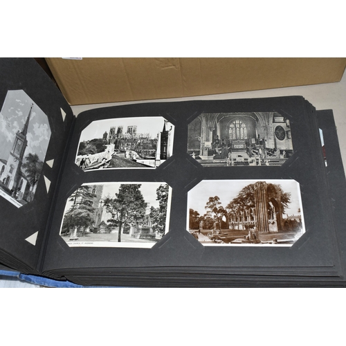 369 - Two Albums containing approximately 714 early - mid 20th century Postcards, album 1 contains 210 UK ... 