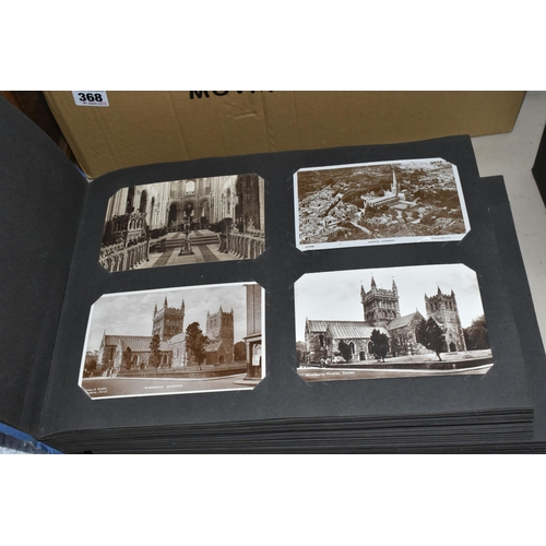 369 - Two Albums containing approximately 714 early - mid 20th century Postcards, album 1 contains 210 UK ... 