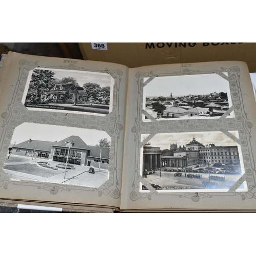 369 - Two Albums containing approximately 714 early - mid 20th century Postcards, album 1 contains 210 UK ... 