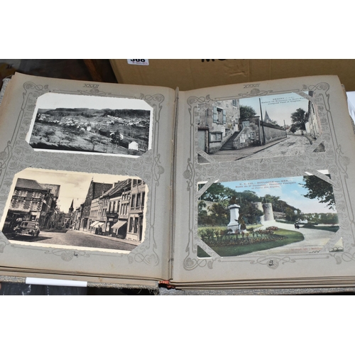 369 - Two Albums containing approximately 714 early - mid 20th century Postcards, album 1 contains 210 UK ... 