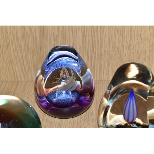 386 - FOUR CAITHNESS GLASS PAPERWEIGHTS, comprising limited editions 'Flight of Fancy' numbered 108/650, '... 