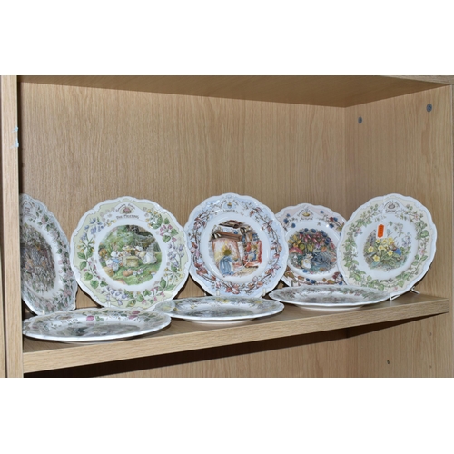 393 - EIGHT ROYAL DOULTON 'BRAMBLY HEDGE' PLATES, comprising Four Seasons series: Spring, Summer, Autumn a... 