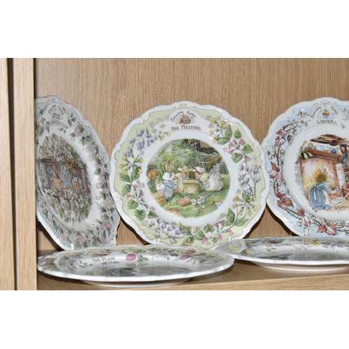 393 - EIGHT ROYAL DOULTON 'BRAMBLY HEDGE' PLATES, comprising Four Seasons series: Spring, Summer, Autumn a... 