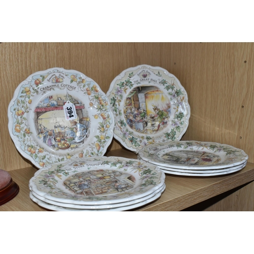 394 - EIGHT ROYAL DOULTON 'BRAMBLY HEDGE' PLATES, comprising Secret Staircase series: The Palace Kitchens,... 