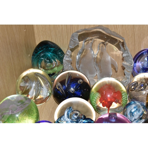 399 - A GROUP OF CAITHNESS GLASS AND OTHER PAPERWEIGHTS, to include Caithness limited editions 'Star Orchi... 