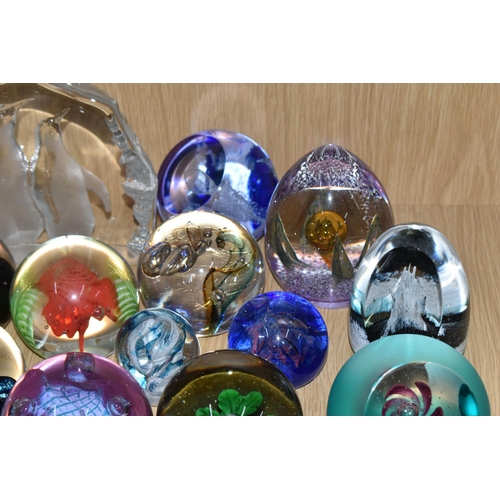 399 - A GROUP OF CAITHNESS GLASS AND OTHER PAPERWEIGHTS, to include Caithness limited editions 'Star Orchi... 