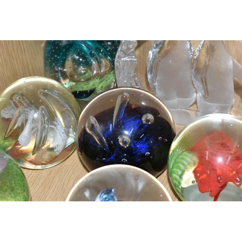 399 - A GROUP OF CAITHNESS GLASS AND OTHER PAPERWEIGHTS, to include Caithness limited editions 'Star Orchi... 