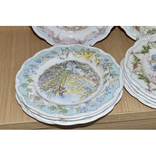 403 - TEN ROYAL DOULTON 'BRAMBLY HEDGE' PLATES, comprising 'Midwinter' plates series: The Snow Ball, The D... 