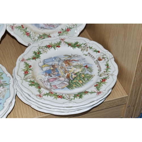 403 - TEN ROYAL DOULTON 'BRAMBLY HEDGE' PLATES, comprising 'Midwinter' plates series: The Snow Ball, The D... 