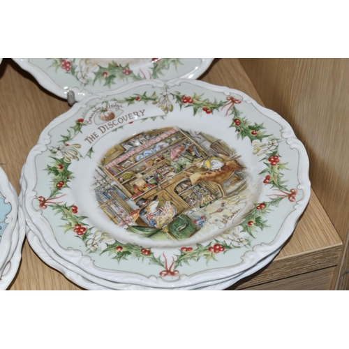 403 - TEN ROYAL DOULTON 'BRAMBLY HEDGE' PLATES, comprising 'Midwinter' plates series: The Snow Ball, The D... 