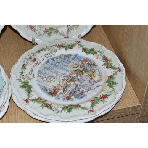 403 - TEN ROYAL DOULTON 'BRAMBLY HEDGE' PLATES, comprising 'Midwinter' plates series: The Snow Ball, The D... 