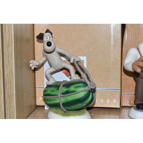 406 - FOUR BOXED ROBERT HARROP WALLACE & GROMIT 'THE CURSE OF THE WERERABBIT' RESIN FIGURES, comprising Ph... 