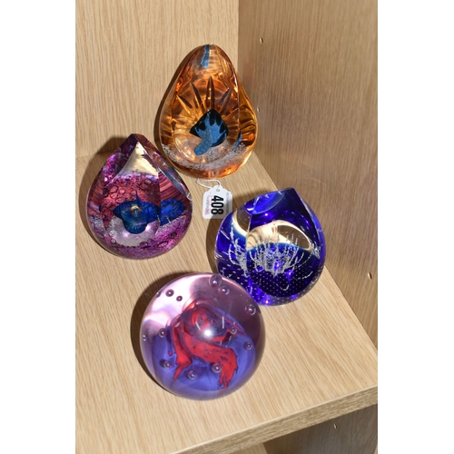 408 - A GROUP OF FOUR LIMITED EDITION CAITHNESS PAPERWEIGHTS, comprising ' Bedouin' 139/350, 'Devil's Advo... 