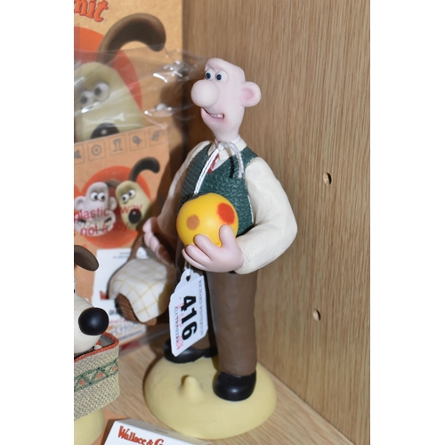 416 - TWO BOXED LIMITED EDITION ROBERT HARROP WALLACE & GROMIT 'A GRAND DAY OUT' FIGURES, comprising Gromi... 