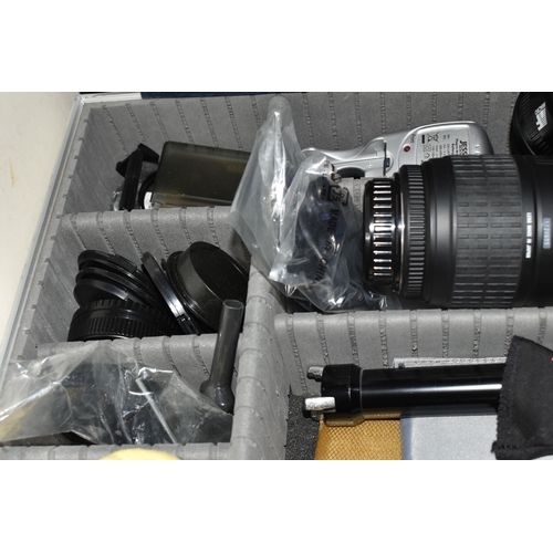 436 - ONE BOX AND LOOSE CAMERA ACCESSORIES to include a Pentax 70-300mm 1:4-5.6 DL Macro Super lens, a Pen... 