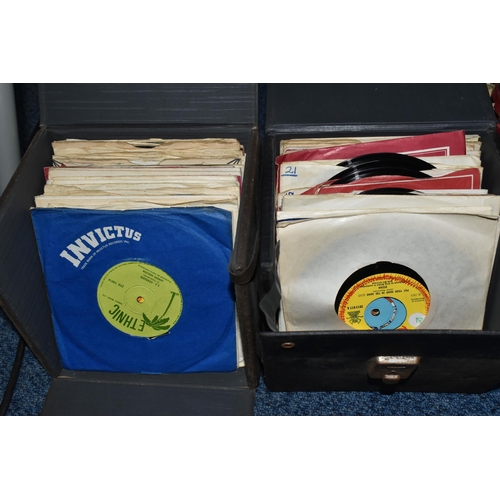 452 - FOUR CASES OF RECORDS, approximately two hundred singles, by artists to include The Supremes, The Te... 