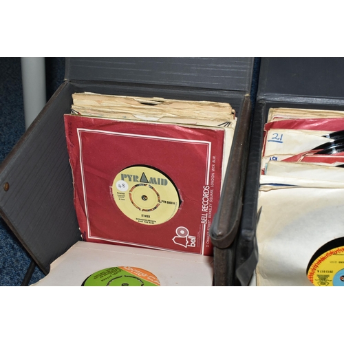 452 - FOUR CASES OF RECORDS, approximately two hundred singles, by artists to include The Supremes, The Te... 