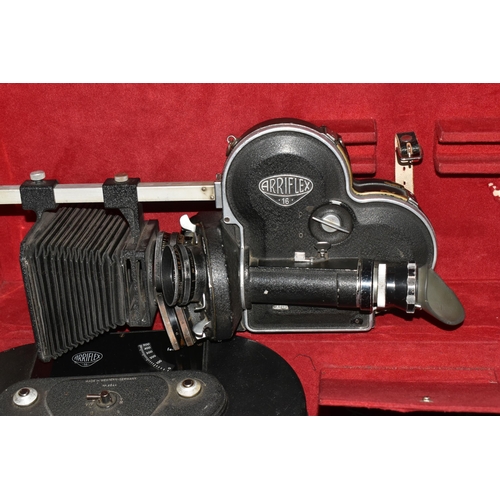 455 - AN ARRIFLEX 16 CINE CAMERA, ORIGINAL CASE AND ACCESSORIES, made in Western Germany, comprising camer... 